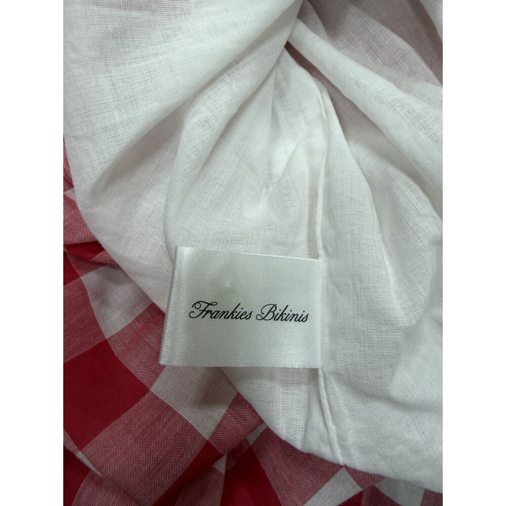 Frankies Bikinis Midi Dress Red Southern Belle Vacay Preppy Resort Size XS NWT - Picture 8 of 10